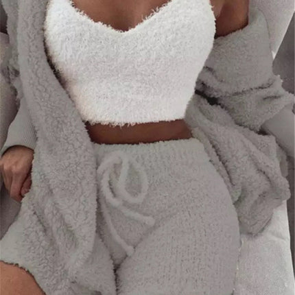 Winter Sexy Women Home Wear Suit Casual Pajamas Set Lady Female Soft