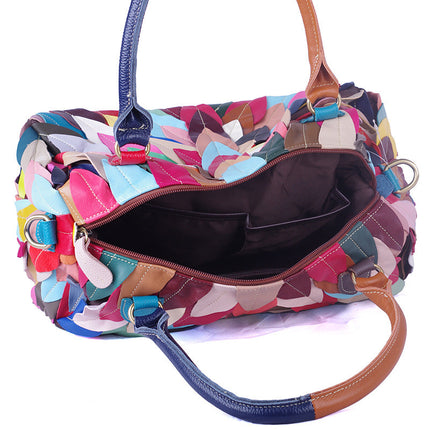 Geometric Pattern Contrast Color Handbag For Women