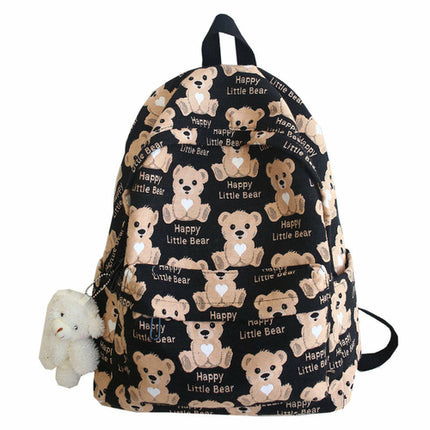 Bear Pattern All-Match Student Backpack