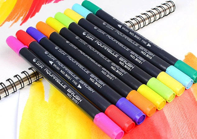 STA 80 Colors Set Water Based Ink Sketch Marker Pens Twin Tip Fine