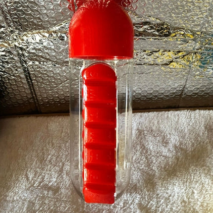Plastic Drink Bottle With Medicine Pills Box
