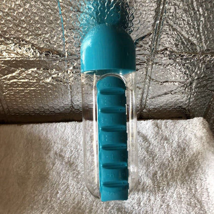 Plastic Drink Bottle With Medicine Pills Box