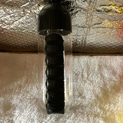 Plastic Drink Bottle With Medicine Pills Box