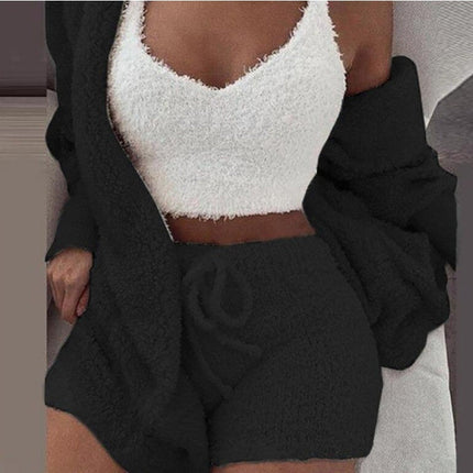 Winter Sexy Women Home Wear Suit Casual Pajamas Set Lady Female Soft