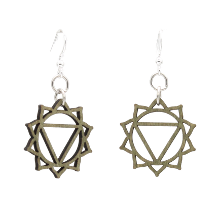 Manipura Chakra Wood Earrings #1634