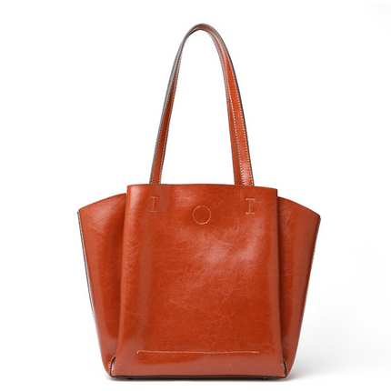 Women's Fashion Pleated Leather Handbag