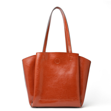 Women's Fashion Pleated Leather Handbag