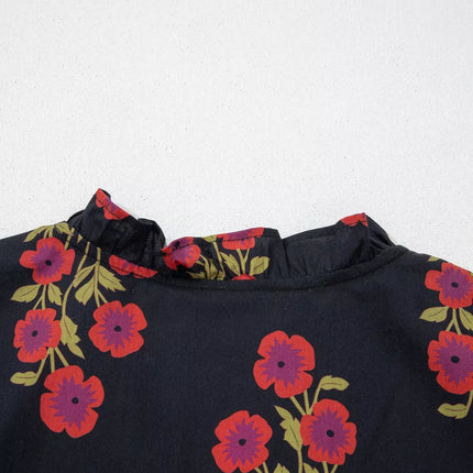 Floral Print Tiered Maxi Dress