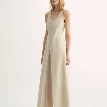 High Density Modal Mulberry Silk Insert U-neck Vest Dress"Simple Love"