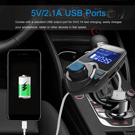 Car Wireless FM Transmitter Fast USB Charge Hands-free Call Car MP3