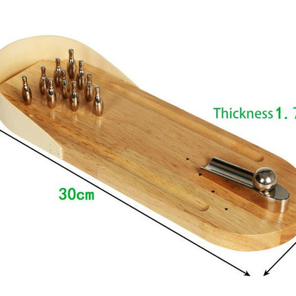 Desktop Wooden Bowling Alley