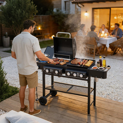 All-in-One Propane Gas Grill With Grilling & Griddling Functions, 745