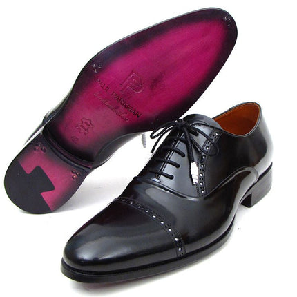 Paul Parkman Captoe Oxfords Black Dress Shoes (ID#78RG61)