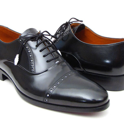 Paul Parkman Captoe Oxfords Black Dress Shoes (ID#78RG61)
