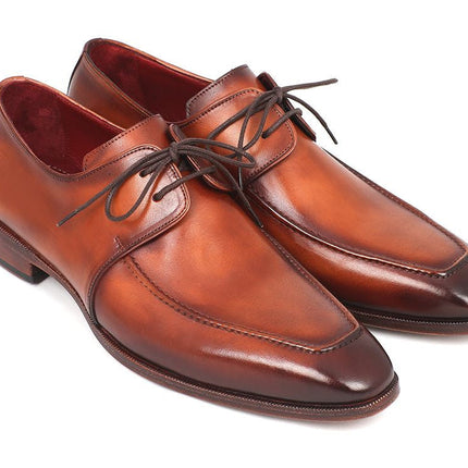 Paul Parkman Brown Leather Apron Derby Shoes For Men (ID#33SX92)