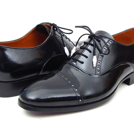 Paul Parkman Captoe Oxfords Black Dress Shoes (ID#78RG61)