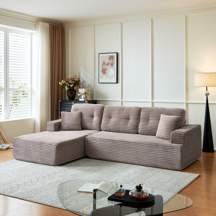 Right-Facing Chaise,L Shape Modular Sectional Sofa, Compressed