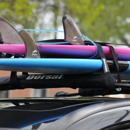 DORSAL Aero Roof Rack Pads for Crossbars - Set of 2 for Surfboards