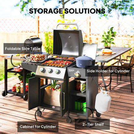 Ultimate Backyard Sizzler: 310 Sq. In. Gas Grill with Side Burner