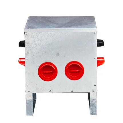 Automatic Chicken Feeder Rodent Proof, 4 Ports Large Capacity Metal