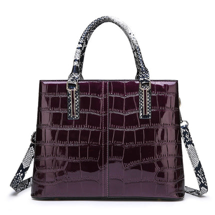 Fashion Female Messenger Bag With Snake Pattern Handle