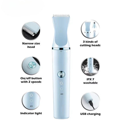 3 in 1 Grooming Kit Multi-function Pet Hair Trimmer Hair Clipper Dog