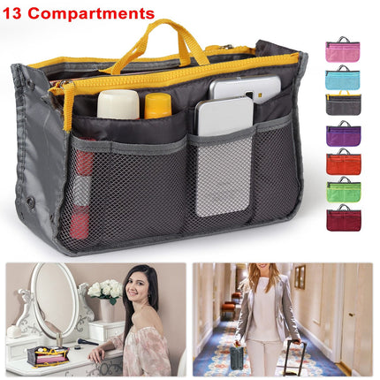 Women Lady Travel Insert Handbag Organizer Makeup Bags Toiletry Purse