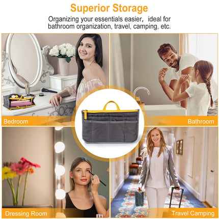 Women Lady Travel Insert Handbag Organizer Makeup Bags Toiletry Purse