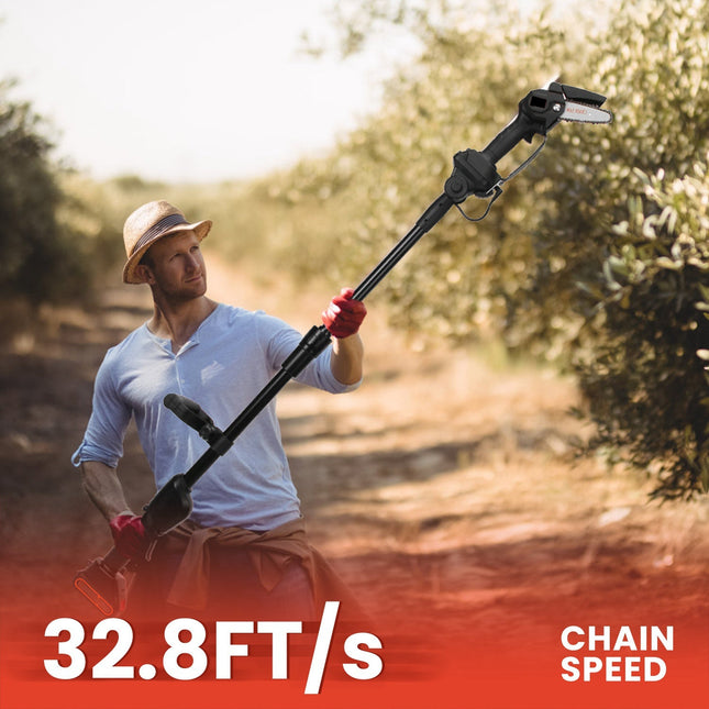 1Set 3-in-1 Cordless Electric Pole Saw Mini Chainsaw Grass Trimmer Kit