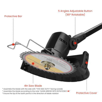 1Set 3-in-1 Cordless Electric Pole Saw Mini Chainsaw Grass Trimmer Kit