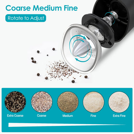 Electric Salt And Pepper Grinder Automatic Gravity Sensor Battery