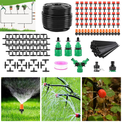 164FT Drip Irrigation Kit Automatic Garden Irrigation System Misting