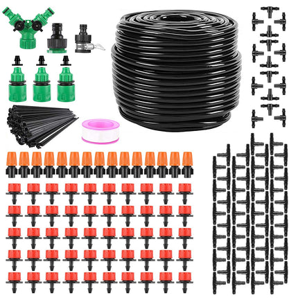 164FT Drip Irrigation Kit Automatic Garden Irrigation System Misting