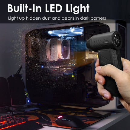 1Pc Compressed Air Duster With LED Light Up To 150000RPM Speed For PC