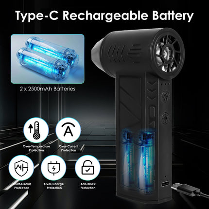 1Pc Compressed Air Duster With LED Light Up To 150000RPM Speed For PC