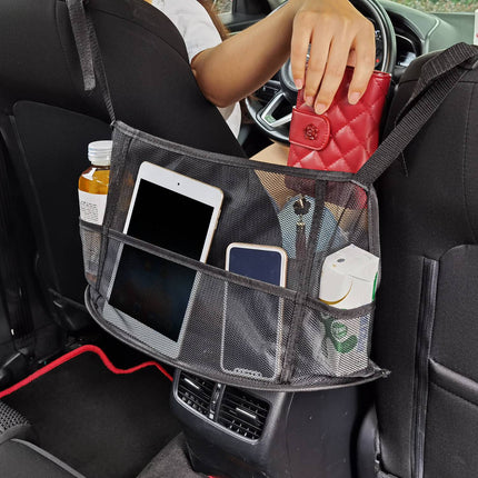1Pc Car Net Pocket Handbag Holder Car Storage Netting Pouch Seat Side