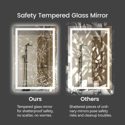 24 Inch X 36 Inch LED Bathroom Mirror