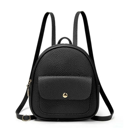 Solid Color Fashion Small Backpack For Women