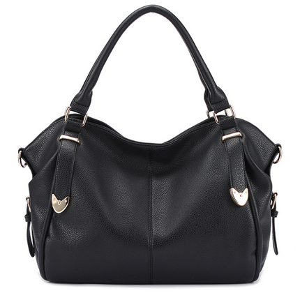 Lady's High Quality Casual Solid Color Leather Handbag
