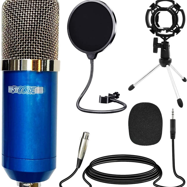 5Core Recording Microphone Podcast Bundle Professional Condenser