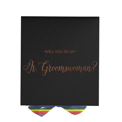 Will You Be My Jr Groomswoman? Proposal Box black - No Border -