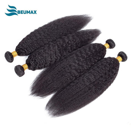 10A Grade 3/4 Kinky Straight Bundles With 4x4 Closures and 13x4 Fronta