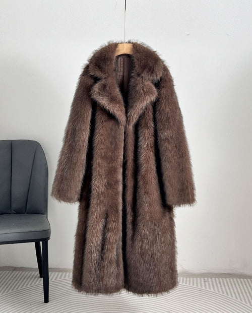 Royal Faux Fur Maxi Coat – 25 Edition
