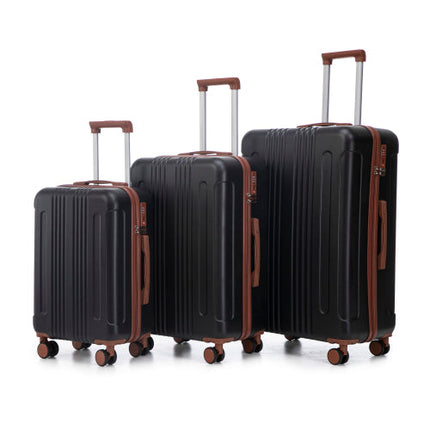 20 24 28 3 Pcs Set In ABS Spinner Wheel Luggage, Carry On Suitcase,