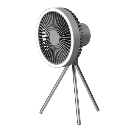 Camping Fan With Lantern Rechargeable Battery Powered Portable Tripod