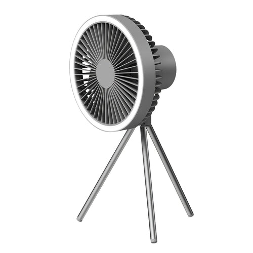 Camping Fan With Lantern Rechargeable Battery Powered Portable Tripod