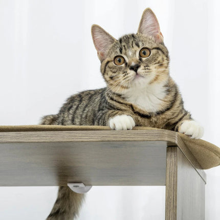 Corner Modern Cat Tree Tall For Climbing, Large Multilevel Cat Tower