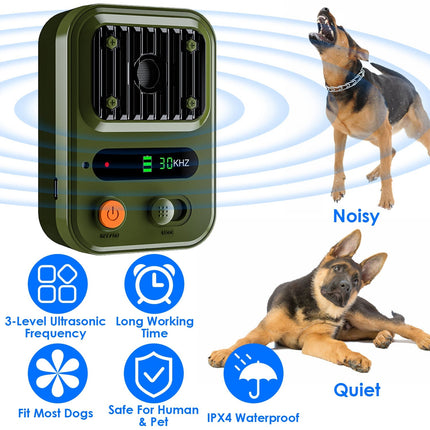 Black-Green Color Options -- 1Pc Ultrasonic Anti-Barking Device