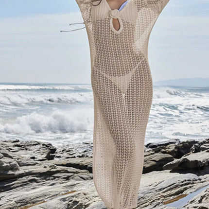 Long Sleeve Backless Cover-Up Dress