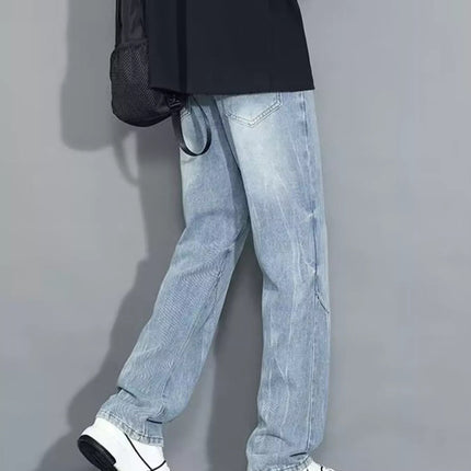 Men's Full Size Wash Loose Fit Jeans Plus Size